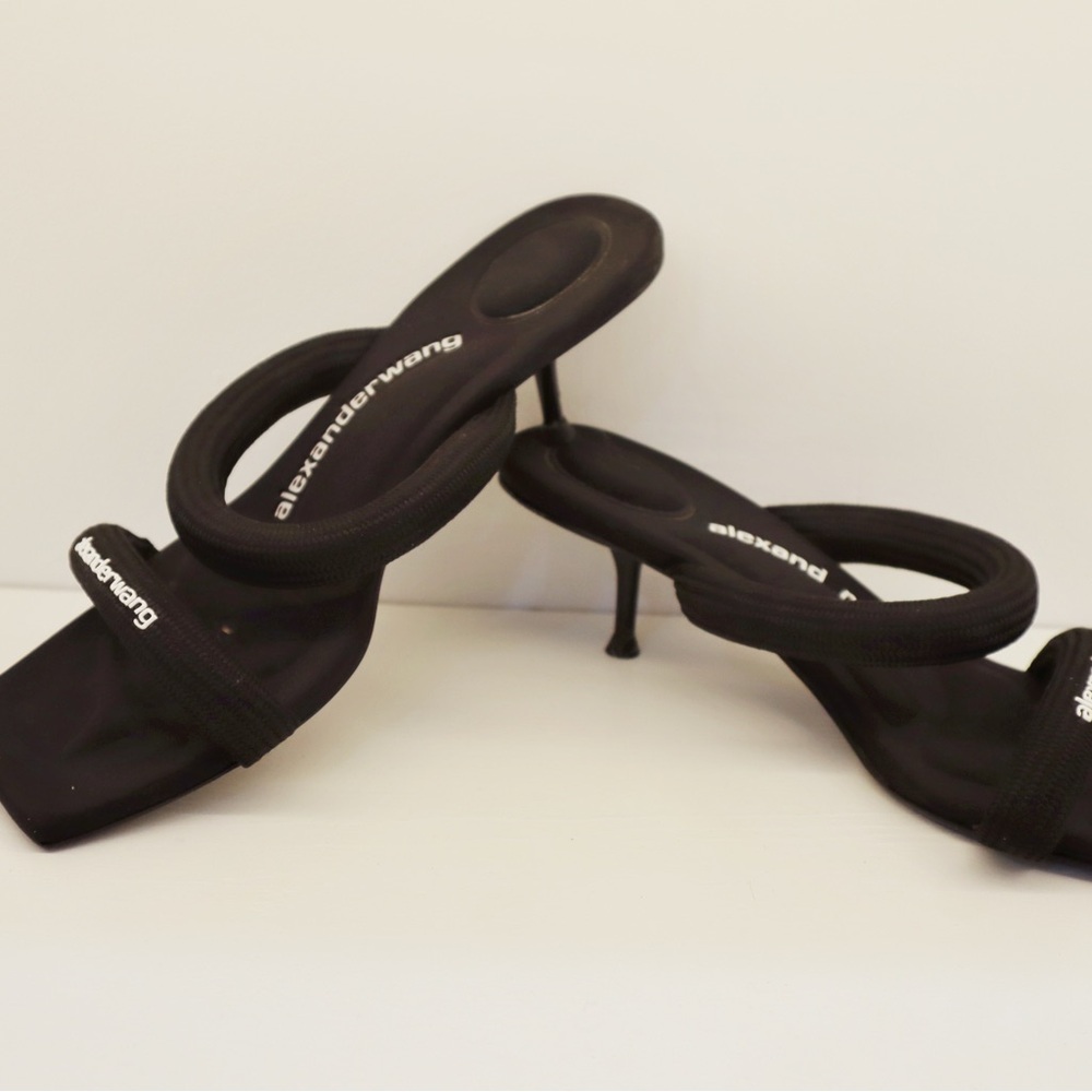 Alexander Wang Black Heeled Mules